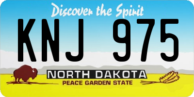 ND license plate KNJ975
