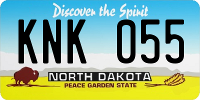 ND license plate KNK055