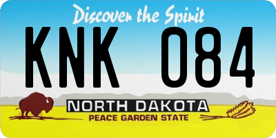 ND license plate KNK084