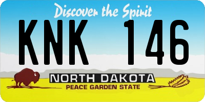 ND license plate KNK146