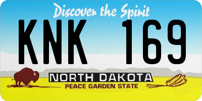 ND license plate KNK169
