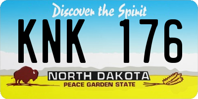 ND license plate KNK176