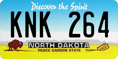 ND license plate KNK264