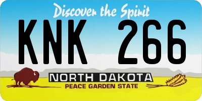 ND license plate KNK266