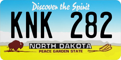 ND license plate KNK282