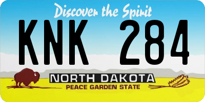 ND license plate KNK284
