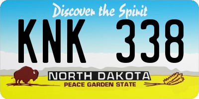 ND license plate KNK338