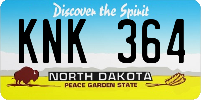 ND license plate KNK364