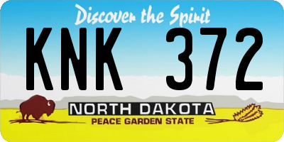 ND license plate KNK372