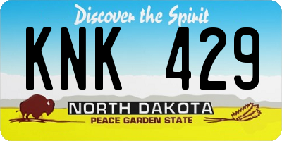 ND license plate KNK429