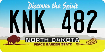 ND license plate KNK482