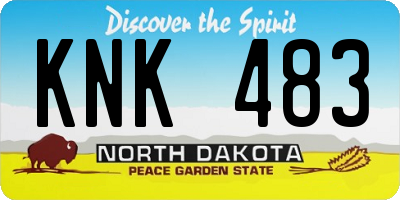 ND license plate KNK483