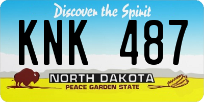 ND license plate KNK487
