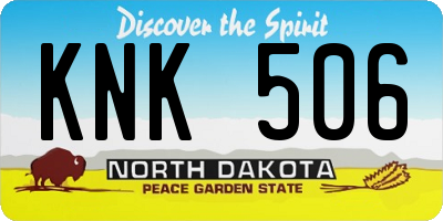 ND license plate KNK506