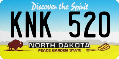 ND license plate KNK520