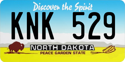ND license plate KNK529