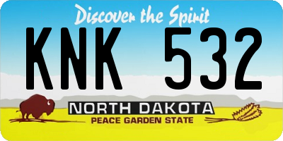 ND license plate KNK532