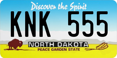 ND license plate KNK555
