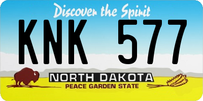 ND license plate KNK577