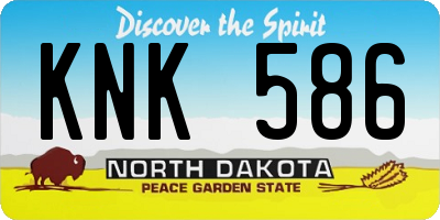 ND license plate KNK586