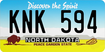 ND license plate KNK594