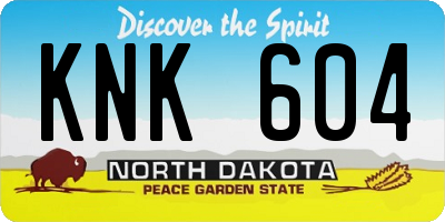 ND license plate KNK604