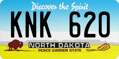 ND license plate KNK620