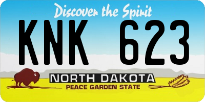 ND license plate KNK623