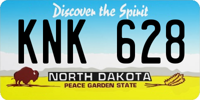 ND license plate KNK628