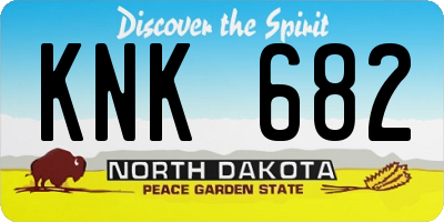 ND license plate KNK682