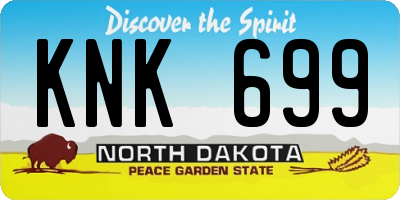 ND license plate KNK699