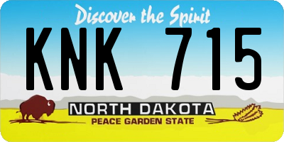 ND license plate KNK715