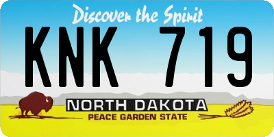 ND license plate KNK719