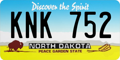 ND license plate KNK752