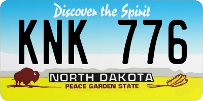 ND license plate KNK776