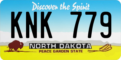 ND license plate KNK779