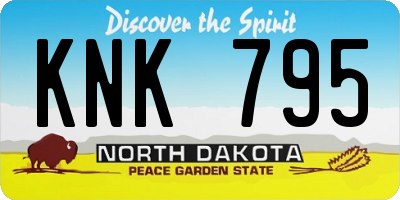 ND license plate KNK795