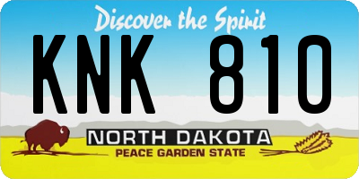ND license plate KNK810