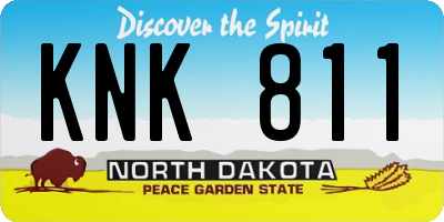 ND license plate KNK811