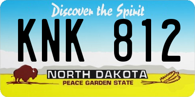 ND license plate KNK812