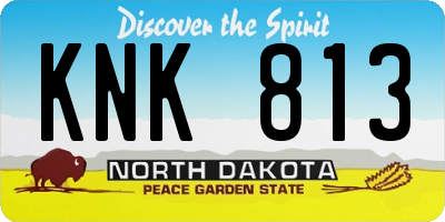 ND license plate KNK813