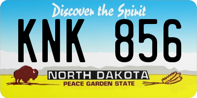 ND license plate KNK856