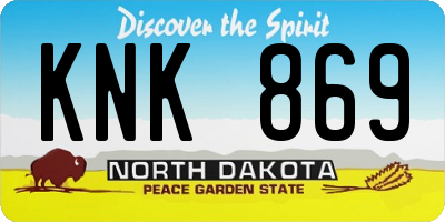 ND license plate KNK869