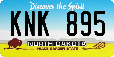 ND license plate KNK895