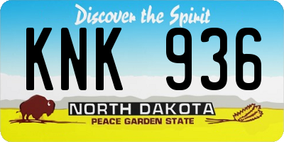 ND license plate KNK936