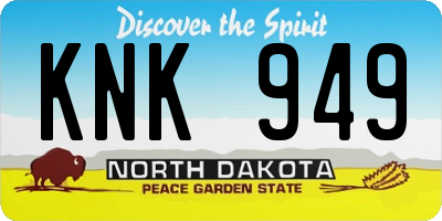 ND license plate KNK949