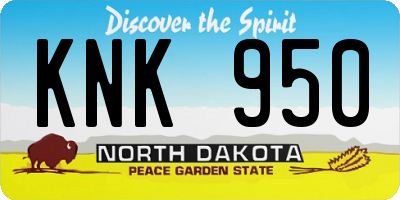 ND license plate KNK950