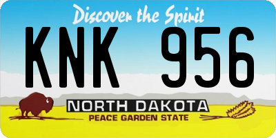 ND license plate KNK956