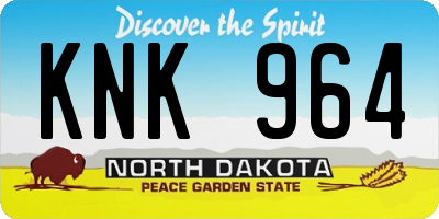 ND license plate KNK964