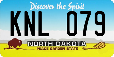 ND license plate KNL079